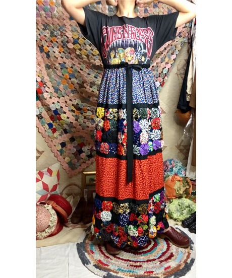 yo-yo quilt skirt