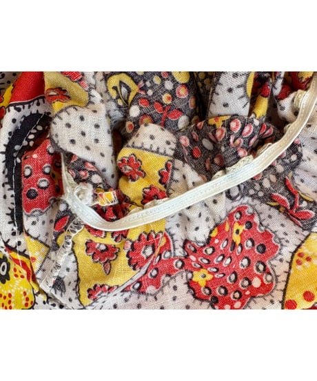 70s patchwork print dress