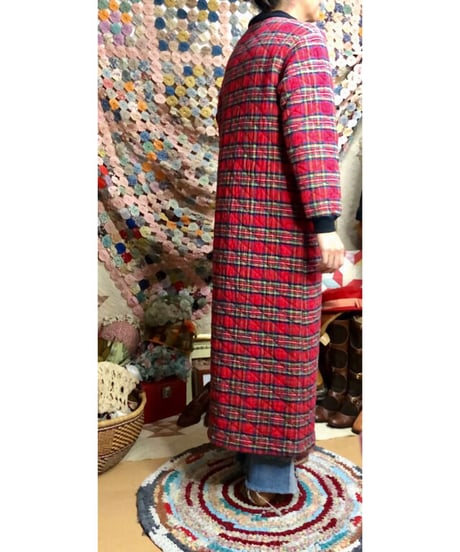 plaid quilting robe
