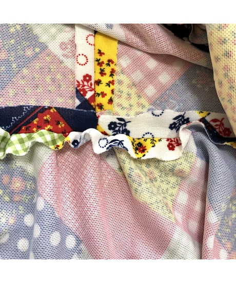 vintage patchwork print one-piece