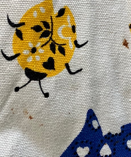 70s butterfly & flower print skirt