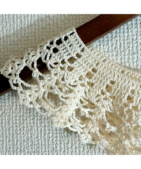 clear beads crochet collar