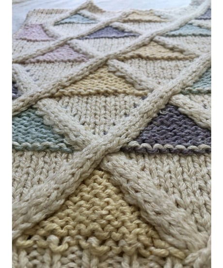 hand knit pastel vest