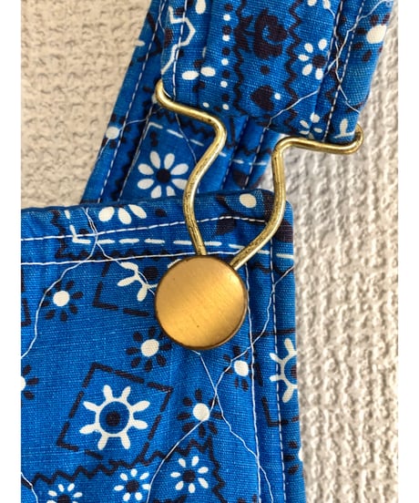 70s bandana print quilting salopette