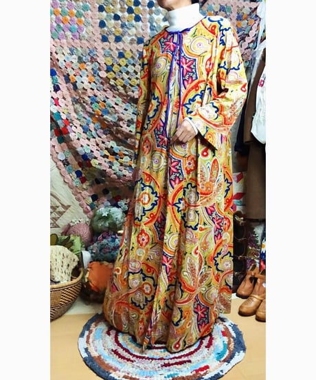 70s paisley dress