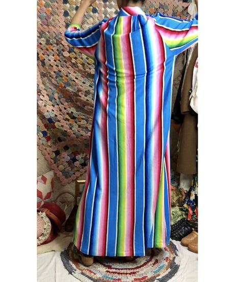 70s multicolored stripe dress