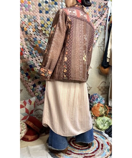 w.face flower patchwork  jacket