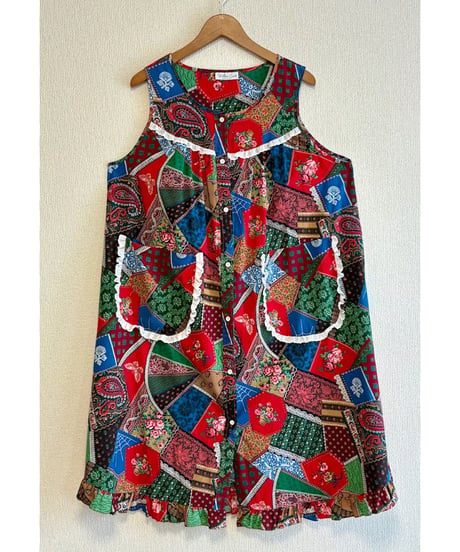 patchwork print tunic