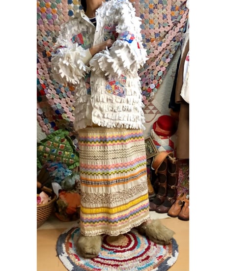 quilt patch fringe jacket