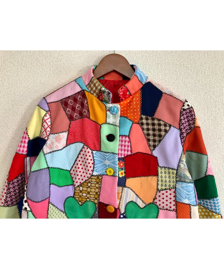 60-70s crazy quilt jacket