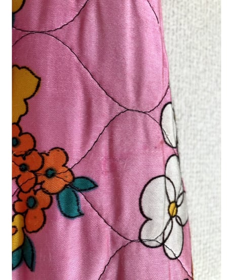 60's flower quilting skirt
