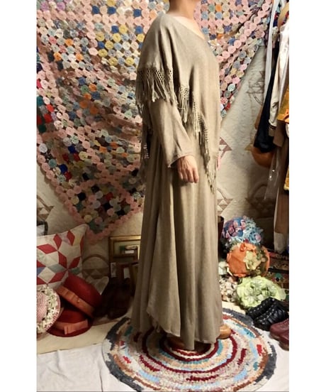fringe rayon dress