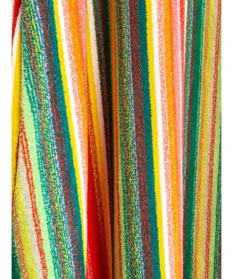 70s stripe pile dress