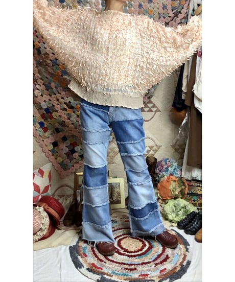 70-80's dolman sleeve ribbon tops