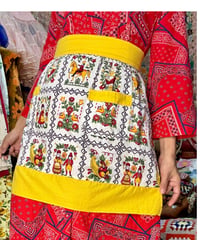 folk art half apron