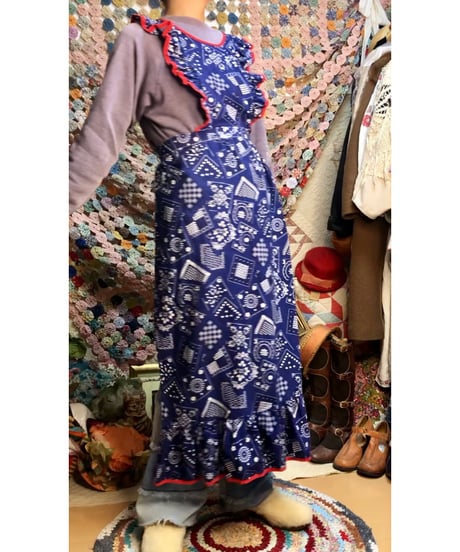 70s bandana print apron