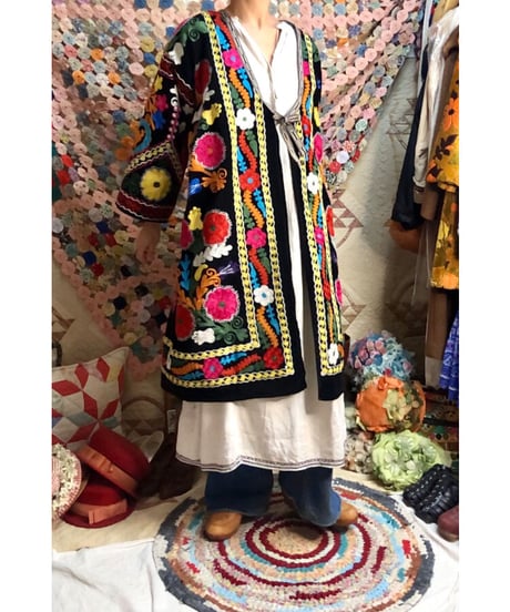 suzani embroidered robe