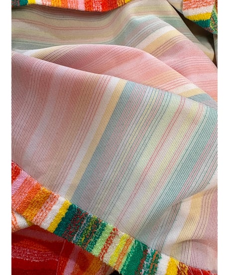 70s stripe pile dress