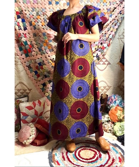 batik print dress
