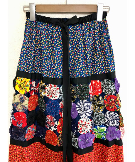 yo-yo quilt skirt