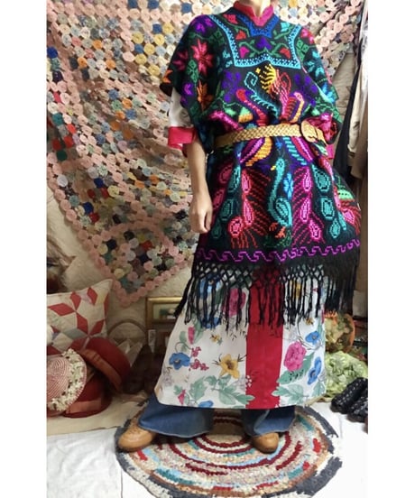 mexican peacock poncho