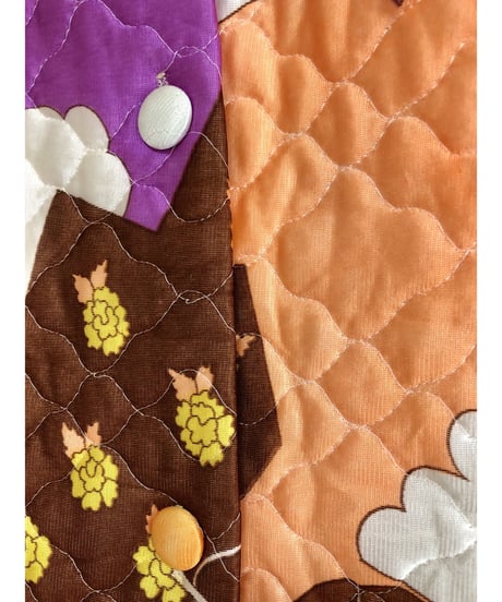 oriental print quilting skirt