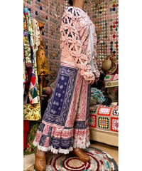 70s bandanna print wide leg pants