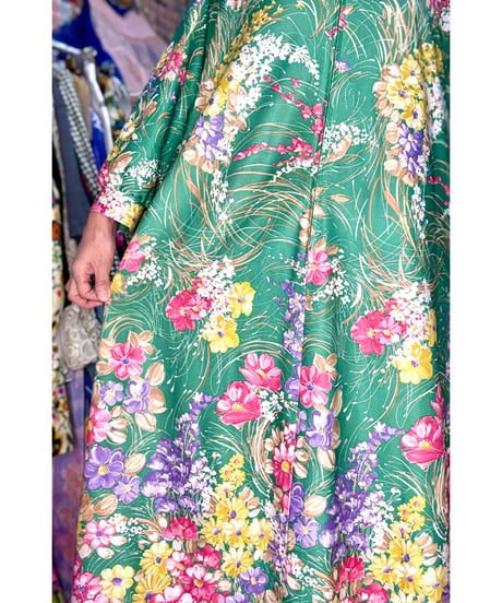 70s flower easy dress