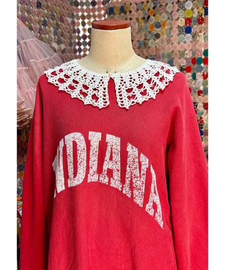 clear beads crochet collar