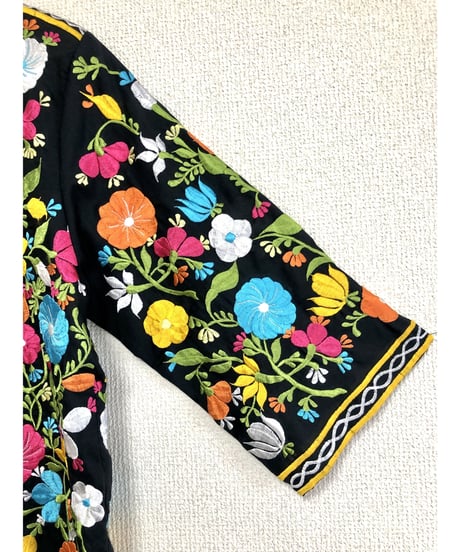 60's floral embroidered shirts