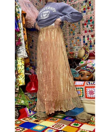 wrinkle maxi skirt