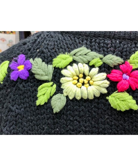 60s embroidered cardigan