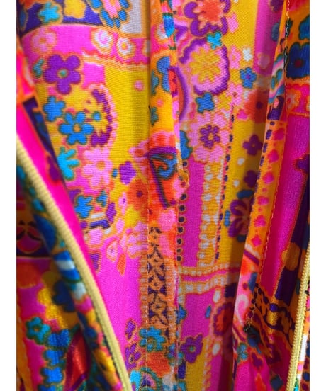 70s  psychedelic flower dress