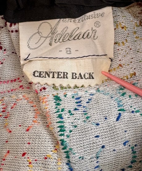 70s embroidered quilting skirt