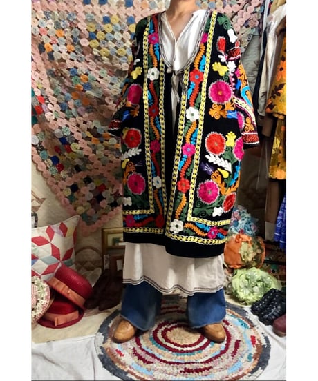 suzani embroidered robe