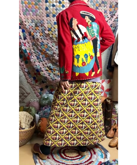 50s mexican wool patch jacket