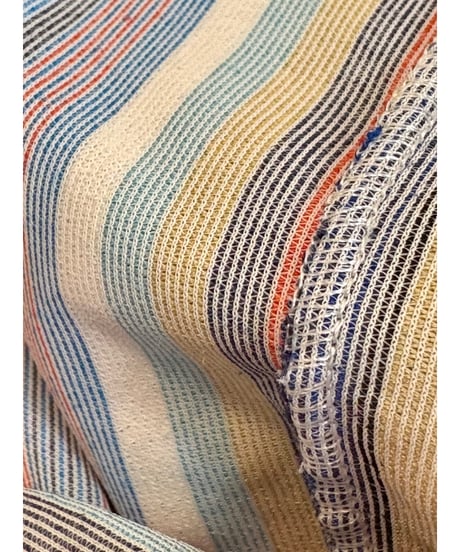 70s stripe hoodie pile dress