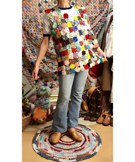 60s yo-yo quilt vest