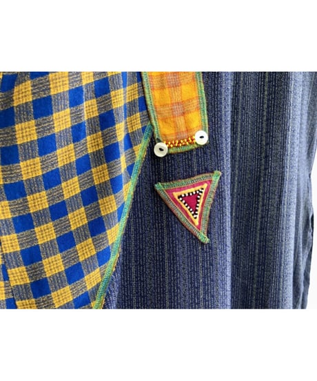 plaid beads rayon dress