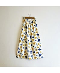 70s butterfly & flower print skirt