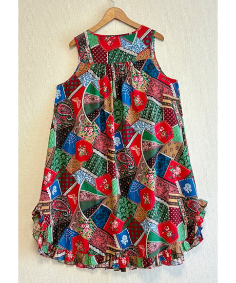 patchwork print tunic