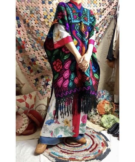 mexican peacock poncho