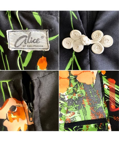 60s alice of california oriental dress