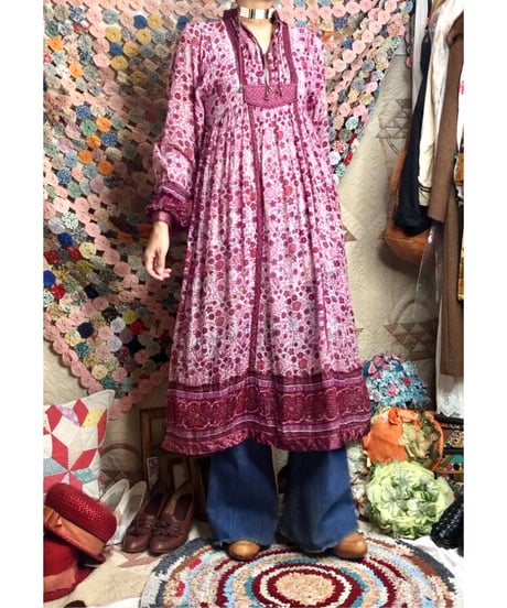 vintage indian cotton dress ②