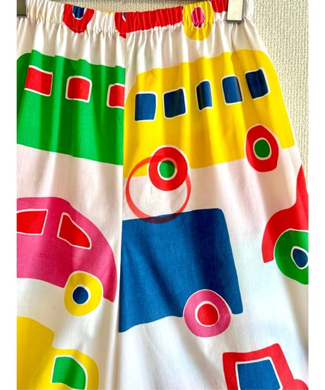 marimekko bo-boo super wide leg pants（70s fabric）A