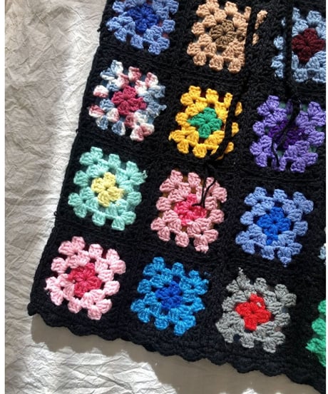 granny square skirt  black