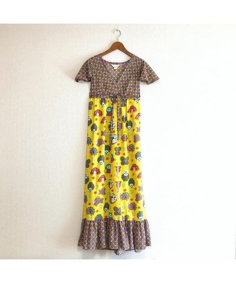60's funny print summer dress