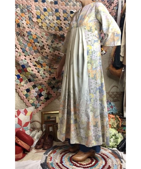 1970's flower and butterfly one-piece