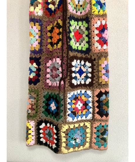 granny square one-piece beige