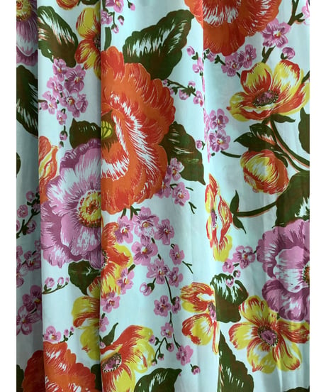 60-70s flower dress